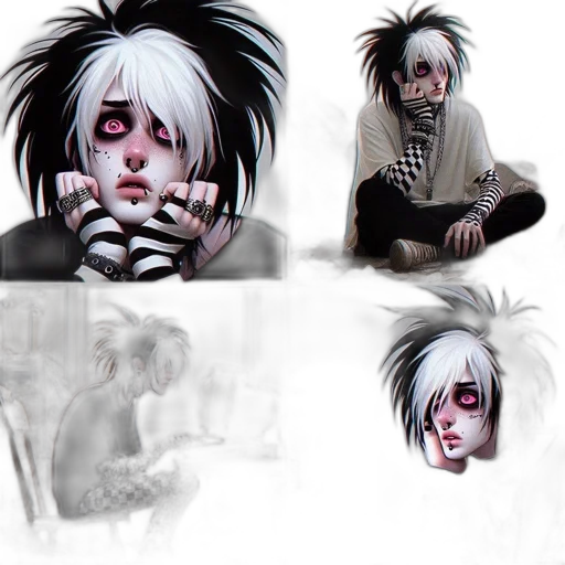 creature, concept art, comic book art, anime transparent PNG cut-out