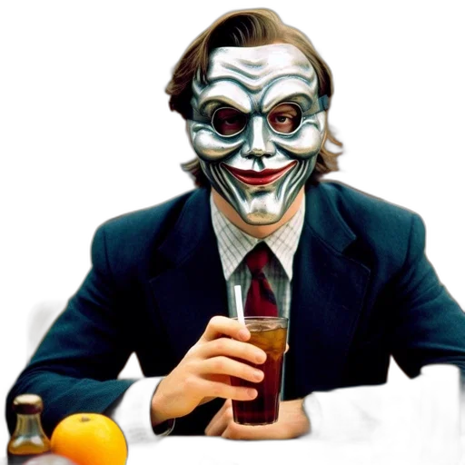 mask, face, concept art, comic book art transparent PNG cut-out