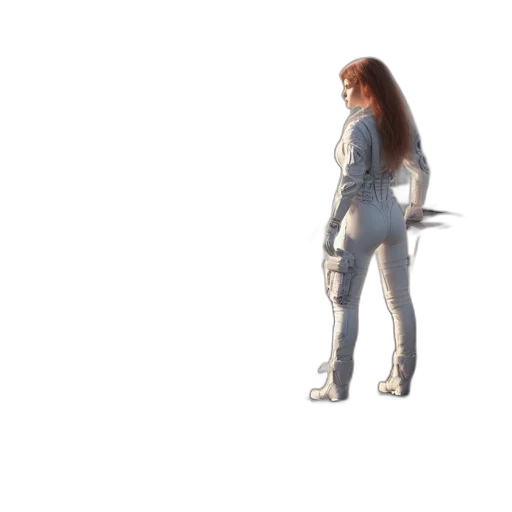 robot, hair, dress, creature transparent PNG cut-out