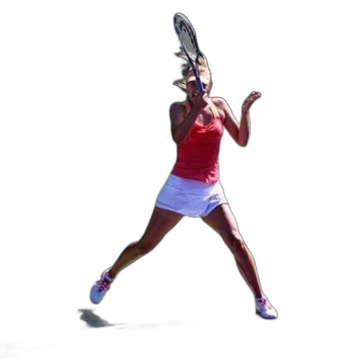 photorealistic, female, tennis, player transparent PNG cut-out