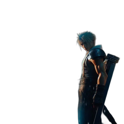 weapon, sword, jacket, staff transparent PNG cut-out