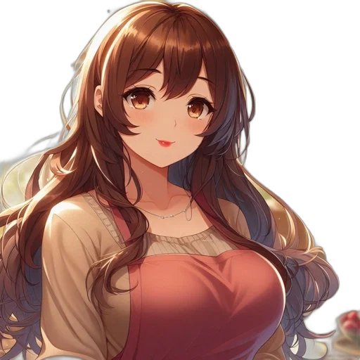 dress, face, staff, anime transparent PNG cut-out
