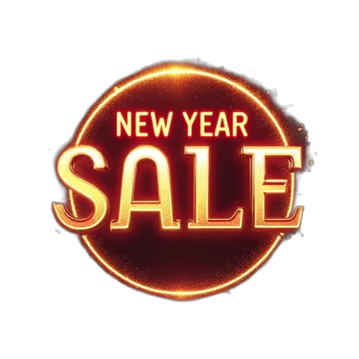 logo, new, year, sale transparent PNG cut-out