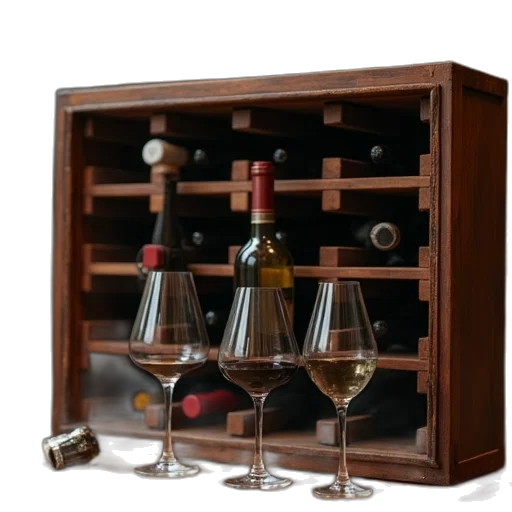 furniture, bottle, 3d render, wine transparent PNG cut-out