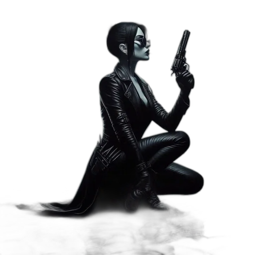 concept art, comic book art, fantasy art, cyberpunk transparent PNG cut-out