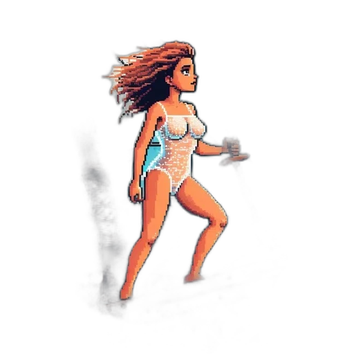 dress, hair, concept art, cartoon transparent PNG cut-out