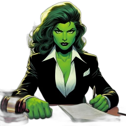comic book art, concept art, green, woman transparent PNG cut-out