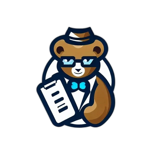 staff, pixel art, anthropomorphic, bear transparent PNG cut-out