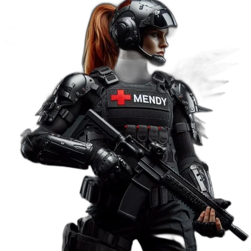 weapon, robot, concept art, 3d render transparent PNG cut-out