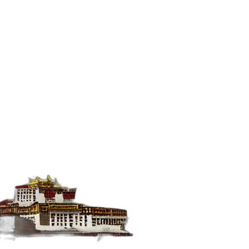 building, crown, staff, 3d render transparent PNG cut-out