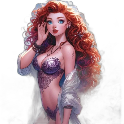 dress, fantasy art, concept art, comic book art transparent PNG cut-out
