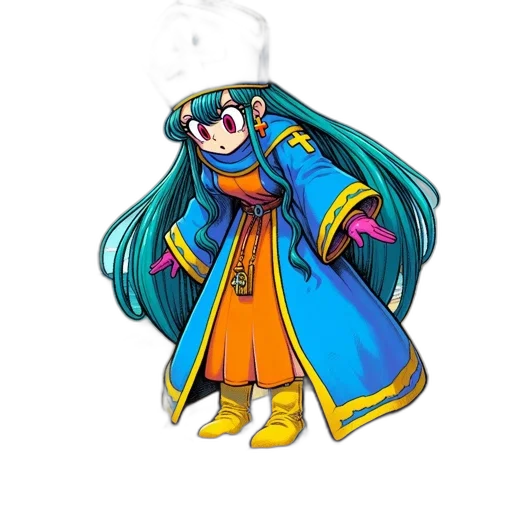 jacket, staff, crown, weapon transparent PNG cut-out