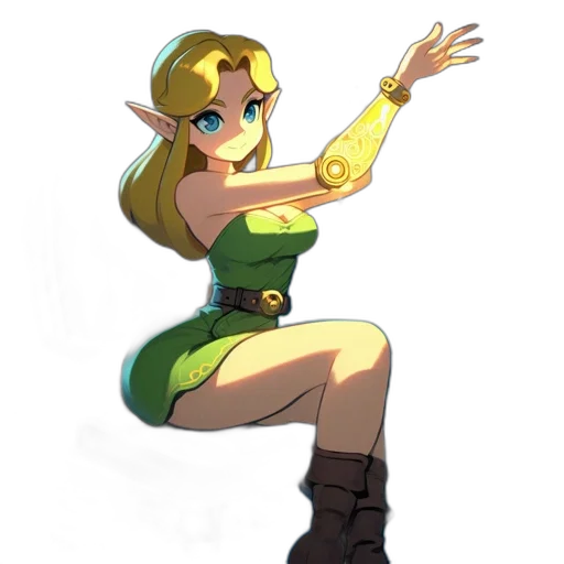 dress, staff, weapon, crown transparent PNG cut-out