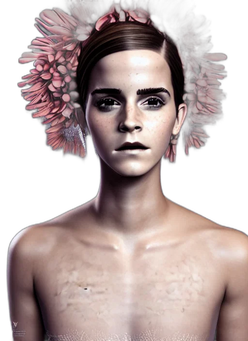 face, crown, mask, flower transparent PNG cut-out