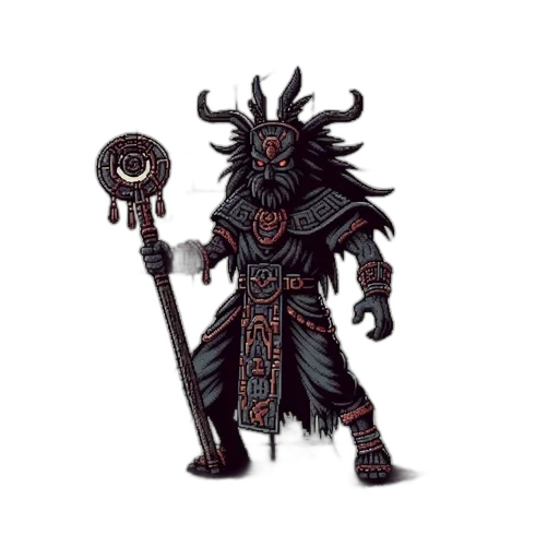 staff, fantasy art, concept art, pixel art transparent PNG cut-out