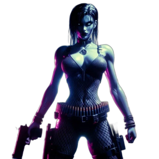 weapon, concept art, cyberpunk, comic book art transparent PNG cut-out