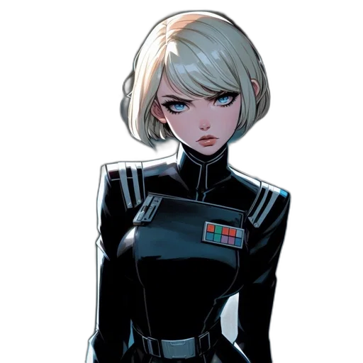 jacket, staff, robot, comic book art transparent PNG cut-out