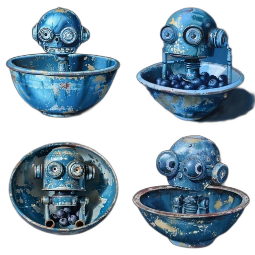 robot, concept art, 3d render, outer space transparent PNG cut-out