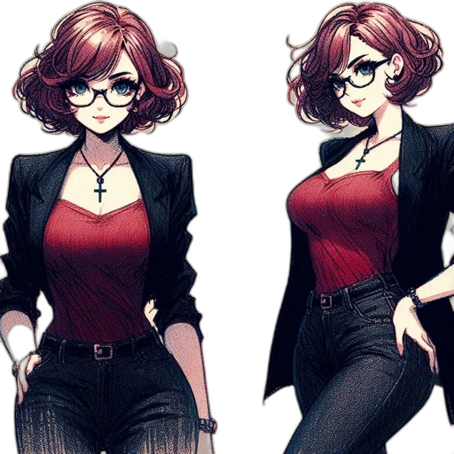 dress, jacket, concept art, comic book art transparent PNG cut-out