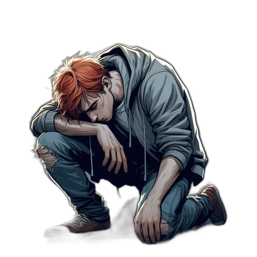 jacket, comic book art, concept art, watercolor transparent PNG cut-out