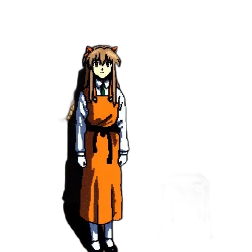 dress, staff, weapon, pixel art transparent PNG cut-out