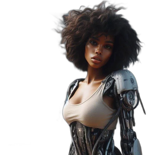 robot, concept art, comic book art, cyberpunk transparent PNG cut-out
