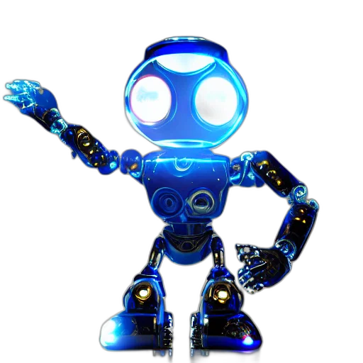 robot, staff, 3d render, concept art transparent PNG cut-out