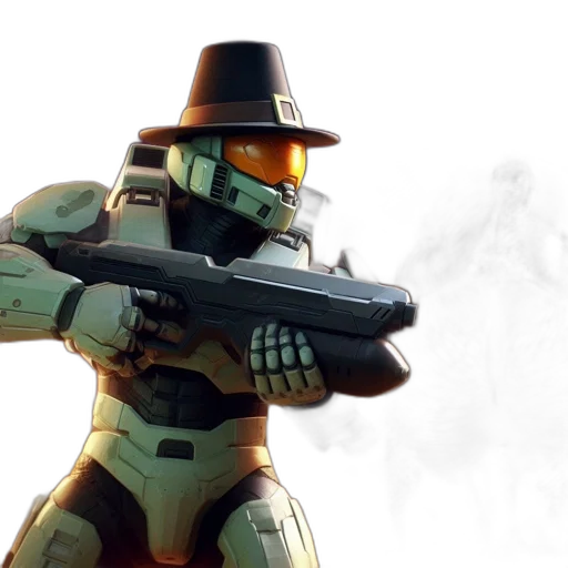 robot, weapon, concept art, 3d render transparent PNG cut-out