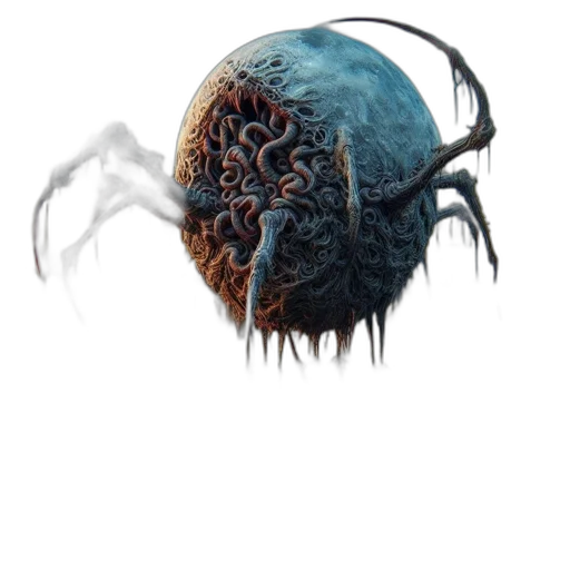 creature, mask, hair, face transparent PNG cut-out