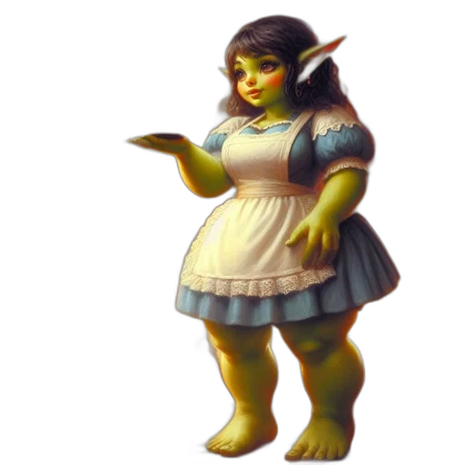 dress, staff, creature, concept art transparent PNG cut-out