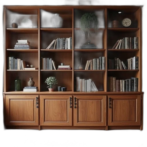 furniture, earth tones, bookcase, style transparent PNG cut-out