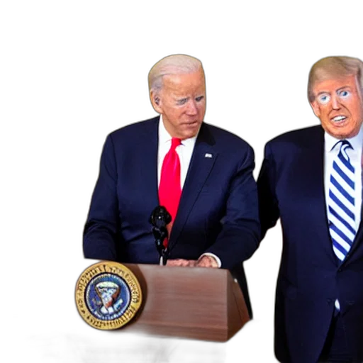 3d render, joe, biden, trump transparent PNG cut-out