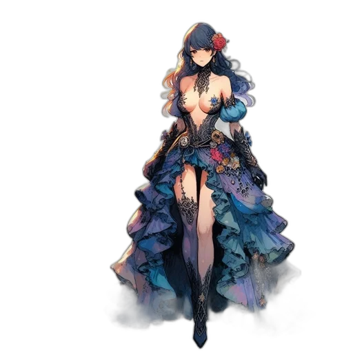 dress, crown, weapon, concept art transparent PNG cut-out