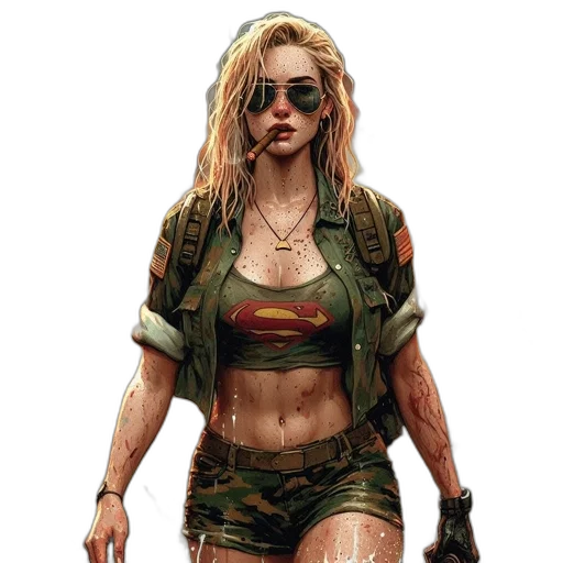 jacket, comic book art, concept art, pixel art transparent PNG cut-out