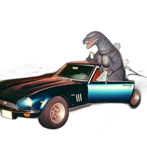 car, animal, dragon, concept art transparent PNG cut-out
