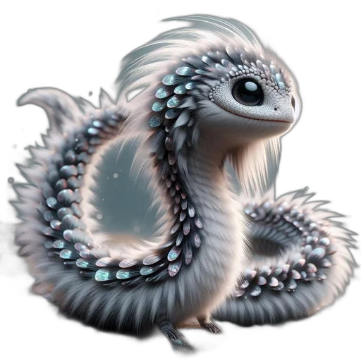 dragon, creature, animal, staff transparent PNG cut-out