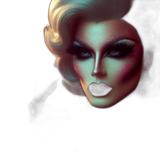 face, mask, hair, crown transparent PNG cut-out