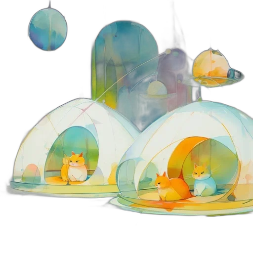 hat, concept art, 3d render, watercolor transparent PNG cut-out