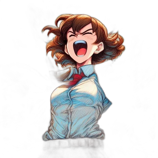 jacket, dress, face, creature transparent PNG cut-out