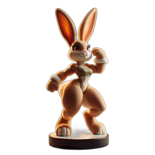 3d render, concept art, 3d-rendered, rabbit-like transparent PNG cut-out