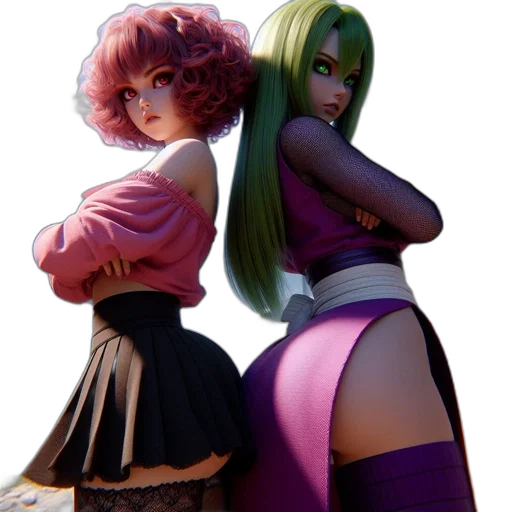 concept art, fantasy art, 3d render, cyberpunk transparent PNG cut-out