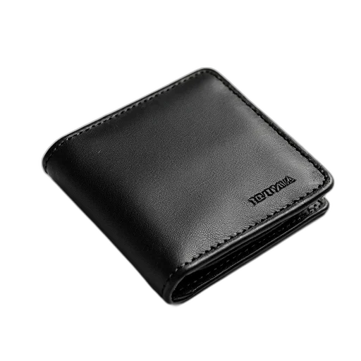 black, leather, wallet, textured transparent PNG cut-out