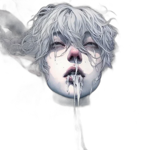 mask, face, watercolor, concept art transparent PNG cut-out