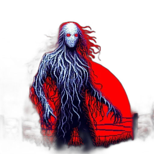 creature, hair, dress, mask transparent PNG cut-out