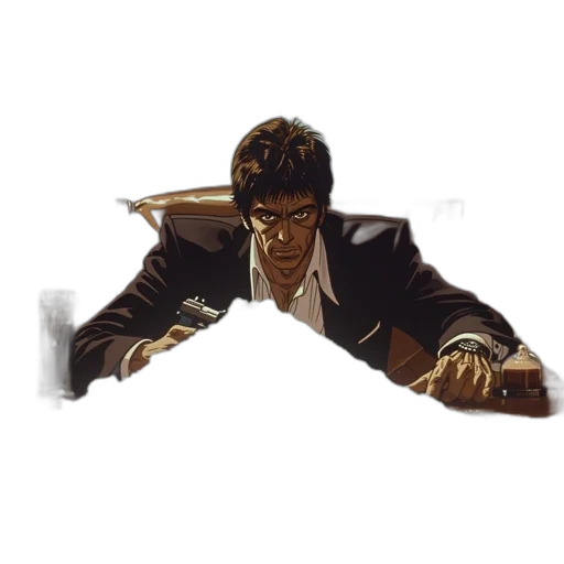 jacket, staff, face, concept art transparent PNG cut-out