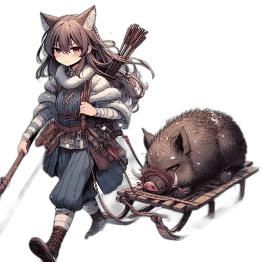 weapon, staff, animal, sword transparent PNG cut-out
