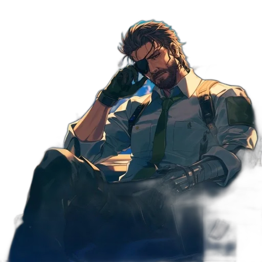staff, face, jacket, weapon transparent PNG cut-out