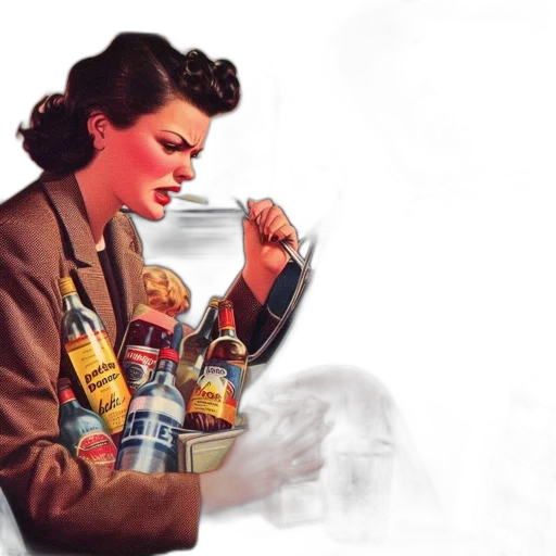 jacket, bottle, food, photorealistic transparent PNG cut-out