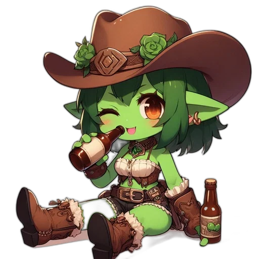 hat, bottle, staff, weapon transparent PNG cut-out