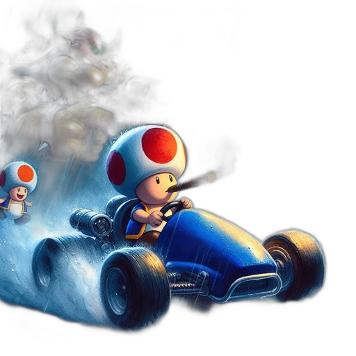 car, concept art, 3d render, fantasy art transparent PNG cut-out
